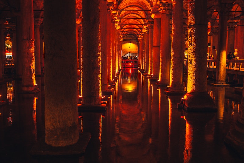 nakibent cistern in istanbul, turkey