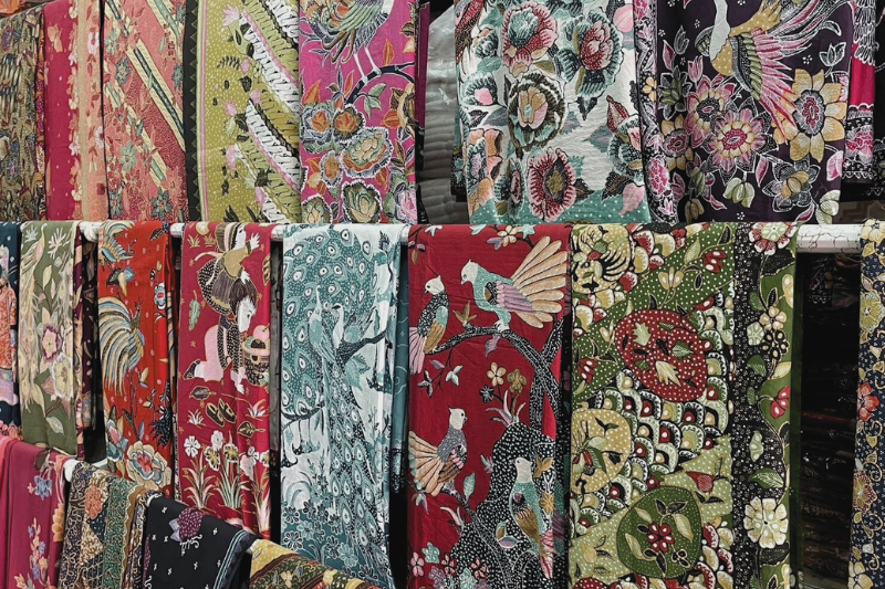 colorful pateh sarongs